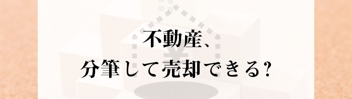 動産売却をお考えの方に向けて分筆して売却できるのか解説します！_main